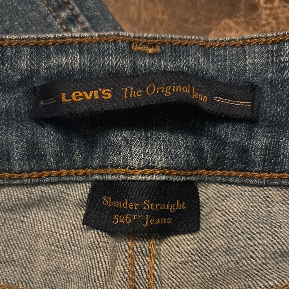 Levi's Slim Straight Blue Jeans with Vintage Texture